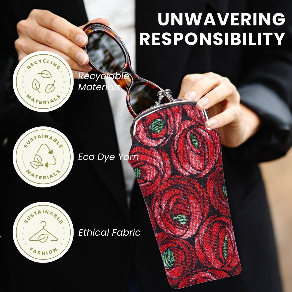 Rennie Mackintosh Rose And Teardrop Glasses Pouch/ Case