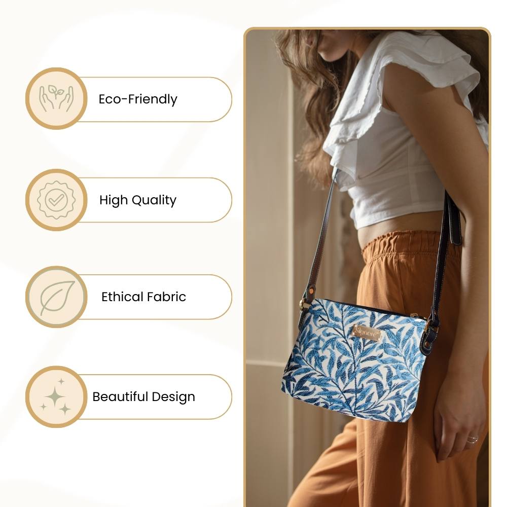 William Morris Willow Bough Blue Crossbody Bag
