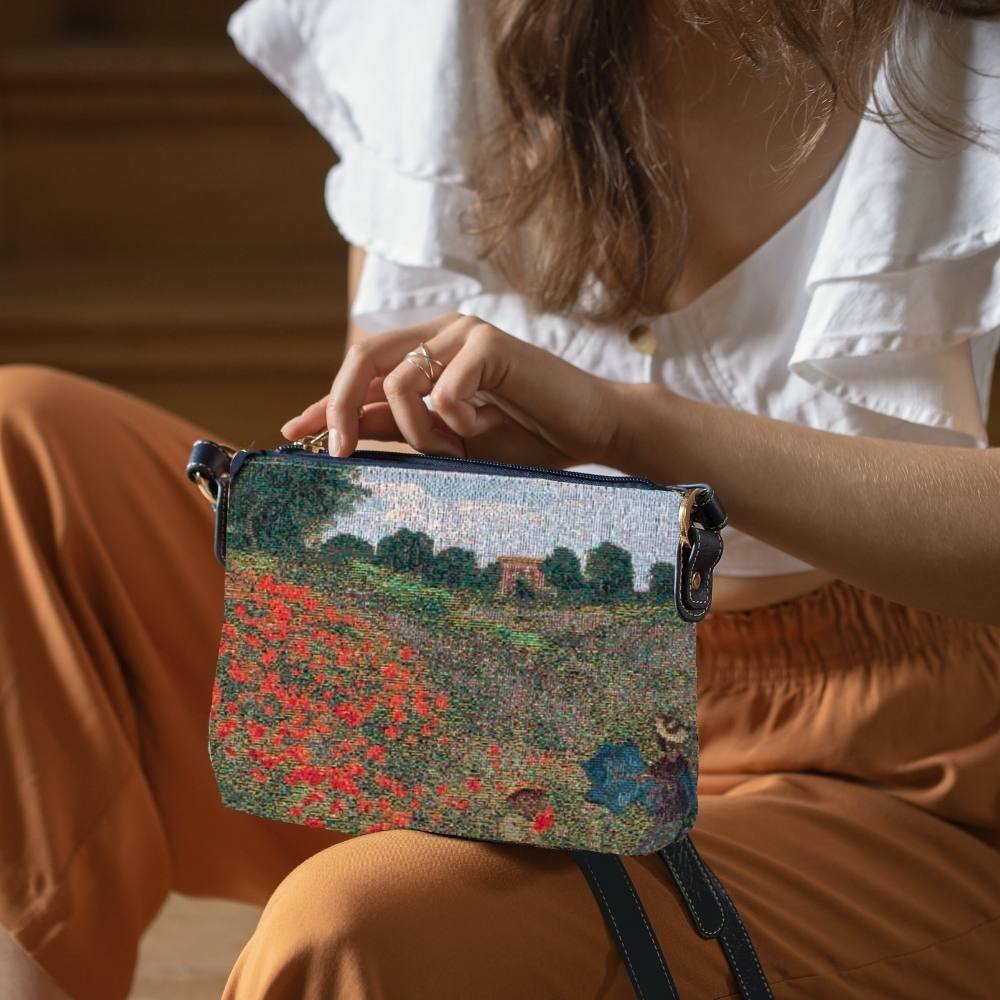 Claude Monet Poppy Field Crossbody Bag