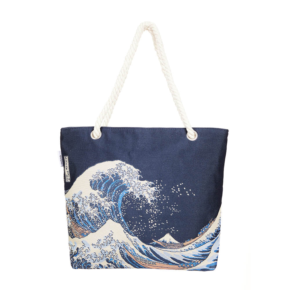 Great Wave off Kanagawa Rope Tote Beach Bag