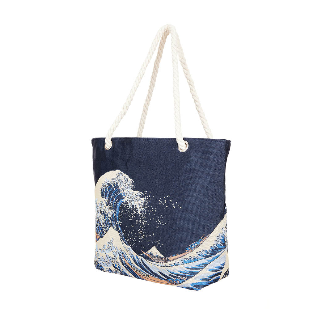 Great Wave off Kanagawa Rope Tote Beach Bag