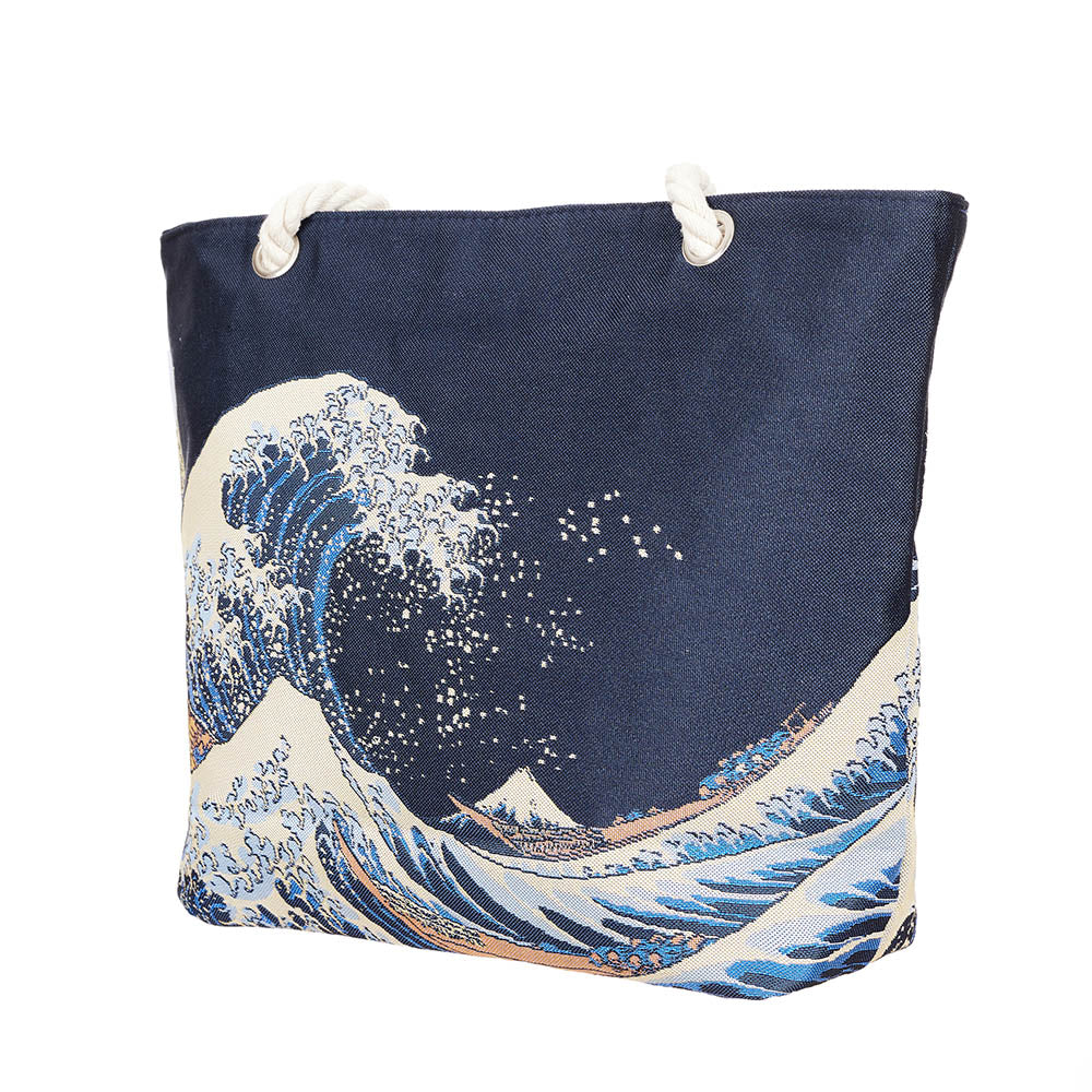 Great Wave off Kanagawa Rope Tote Beach Bag