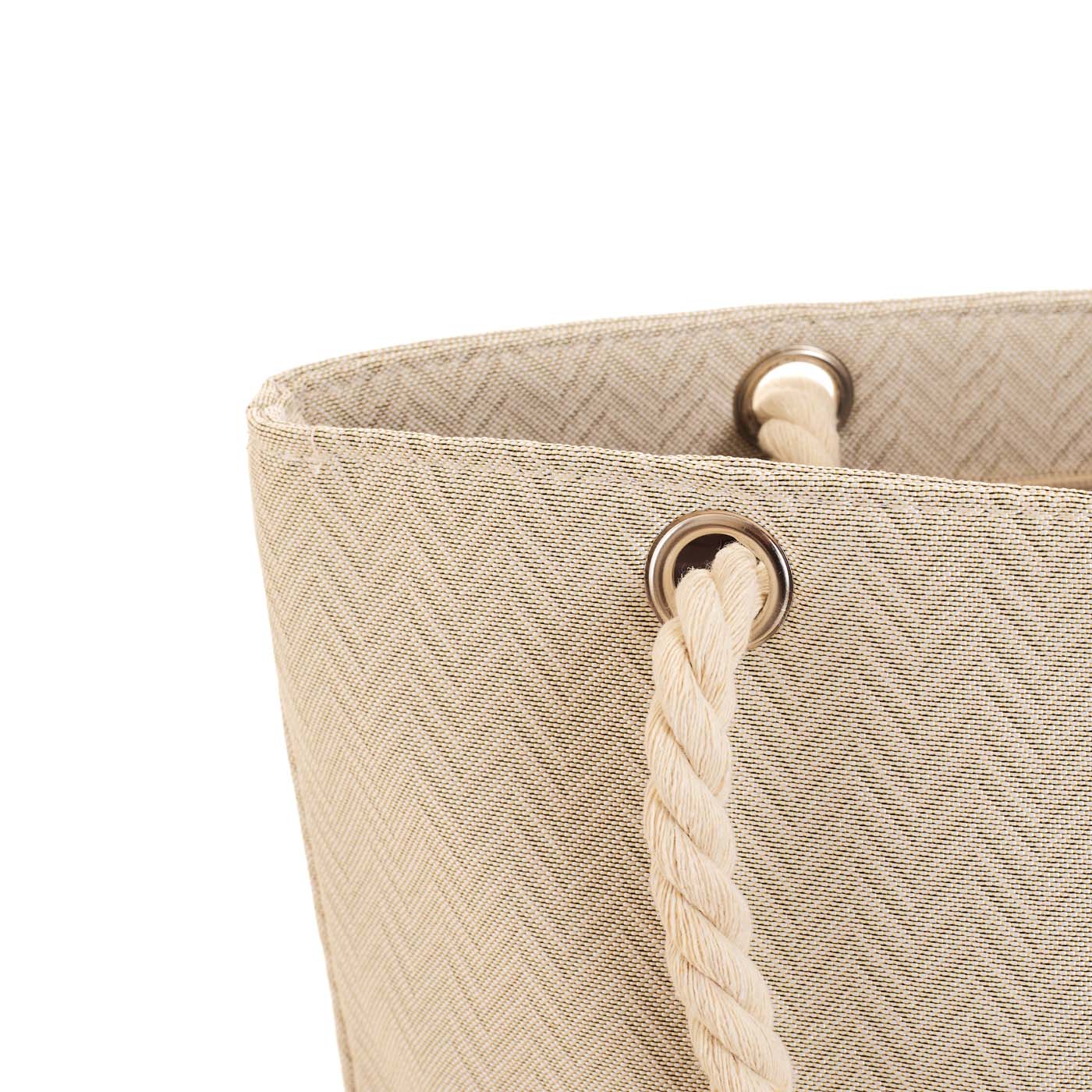 Magic Cat Beige Rope Tote Beach Bag