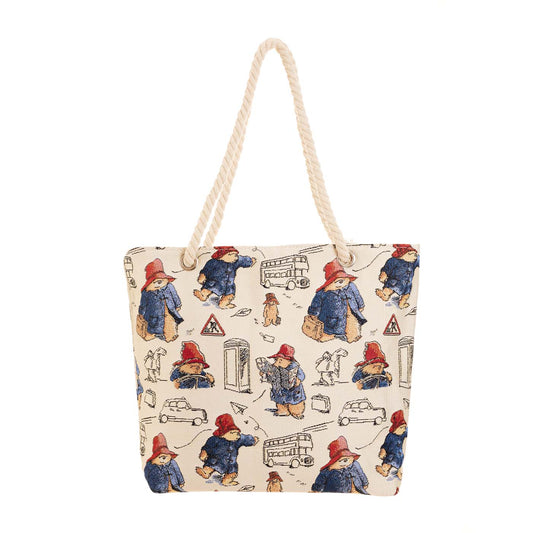 Paddington Bear Rope Tote Beach Bag