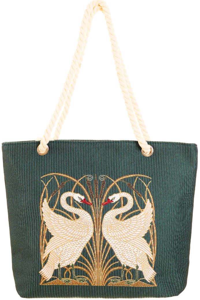 Swan, Iris and Rush Rope Tote Beach Bag