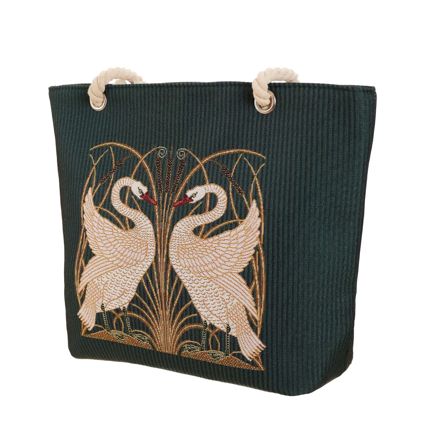 Swan, Iris and Rush Rope Tote Beach Bag