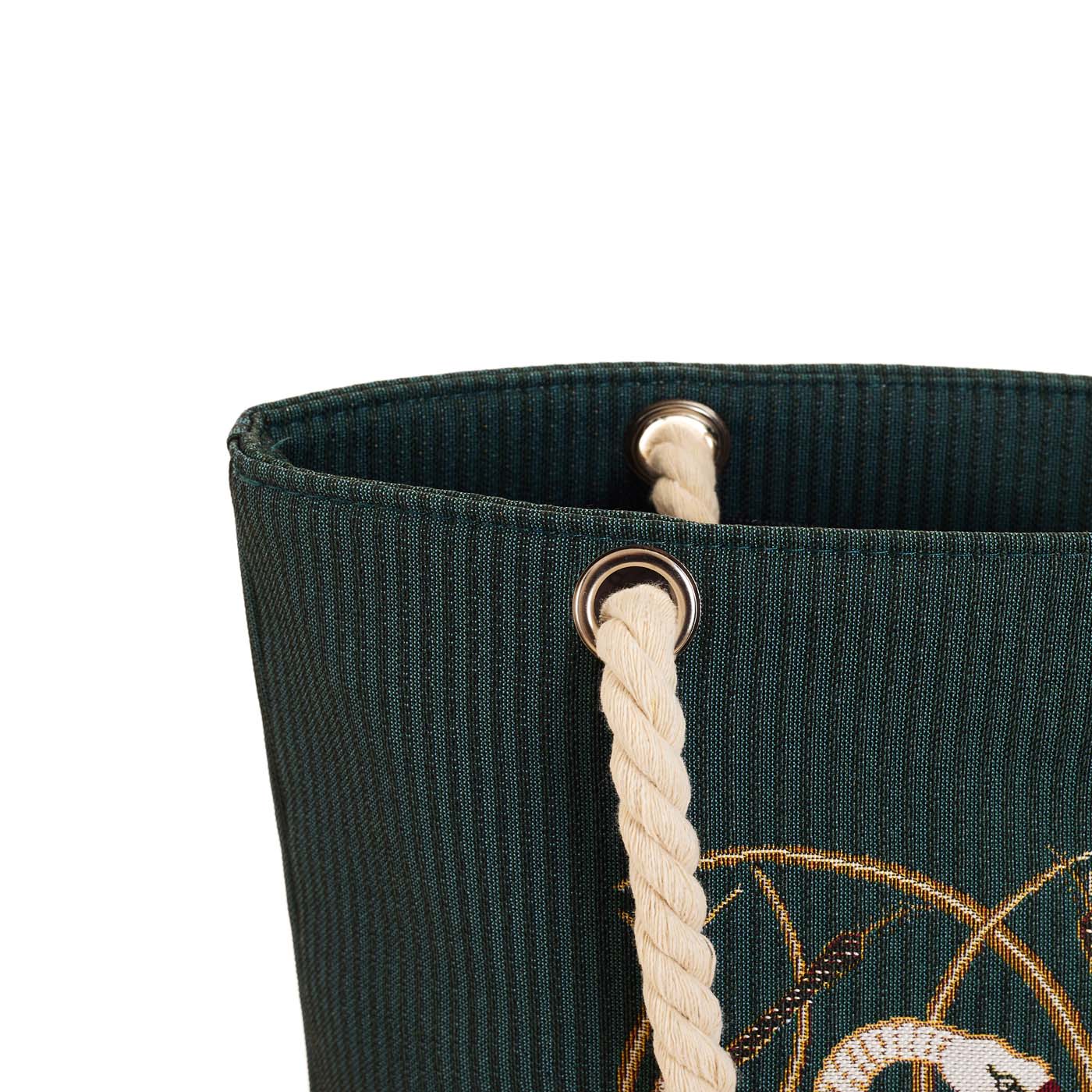 Swan, Iris and Rush Rope Tote Beach Bag