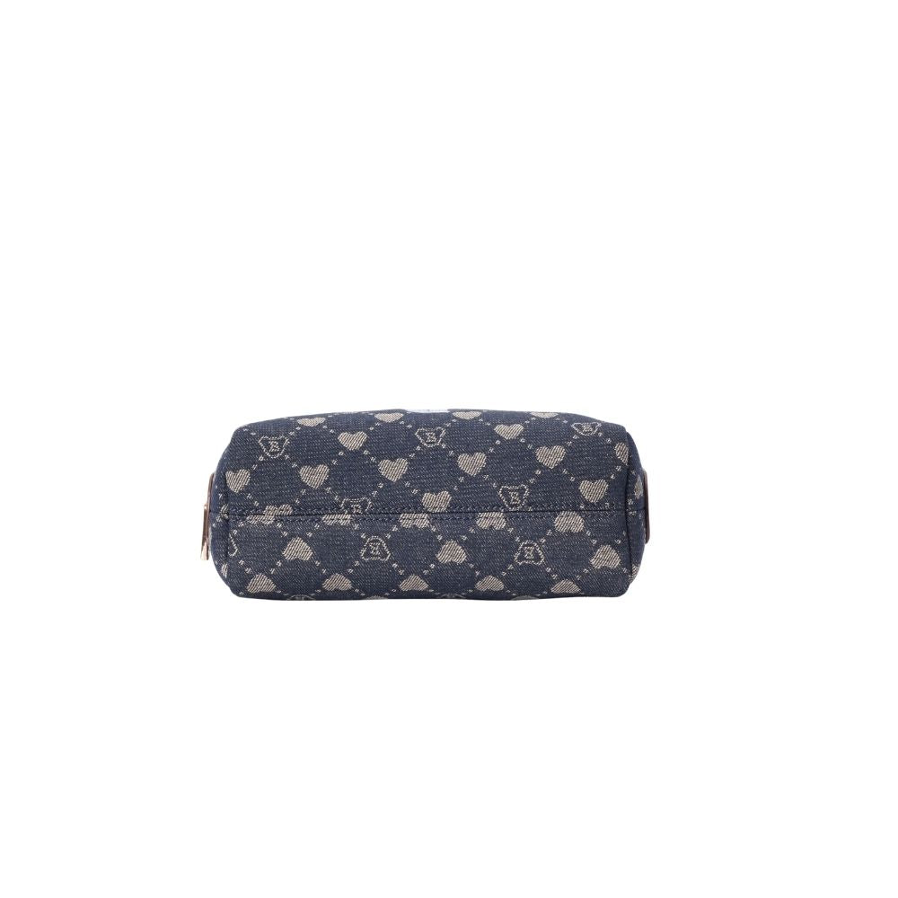 Signare London - B-Loved Beauty Bag On Blue Denim Monogram