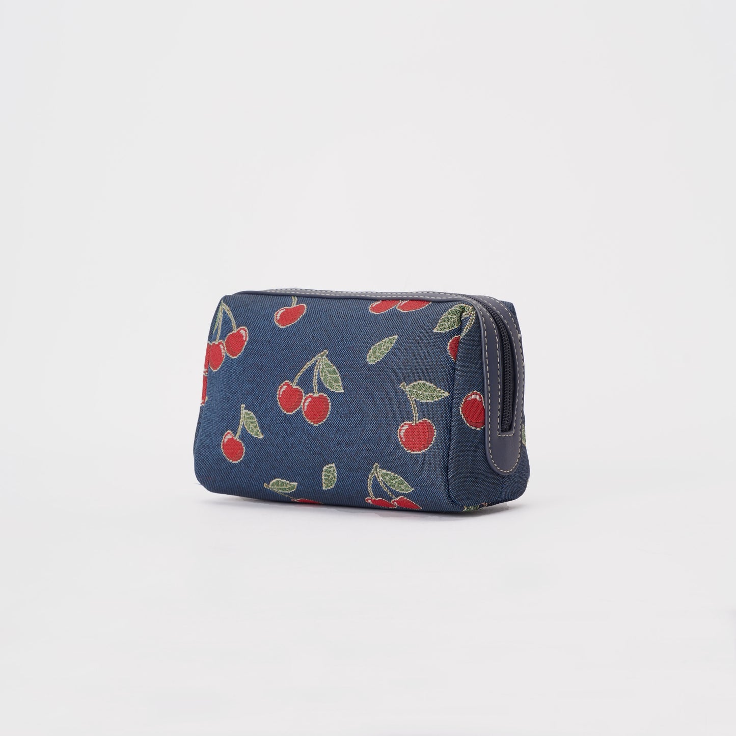 Signare London - Cherry Denim Blue Beauty Bag