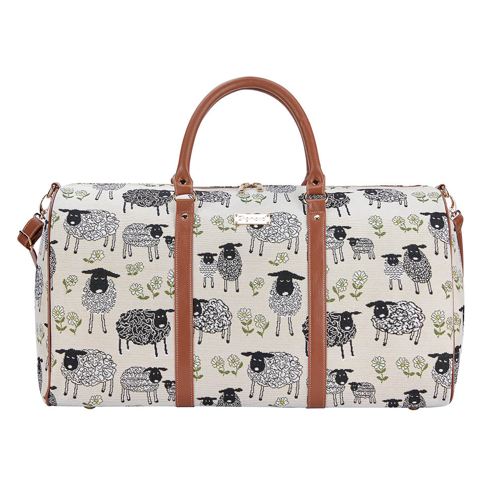 Spring Lamb Beige Big Holdall/Duffel Bag