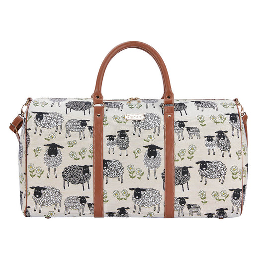 Spring Lamb Beige Big Holdall/Duffel Bag