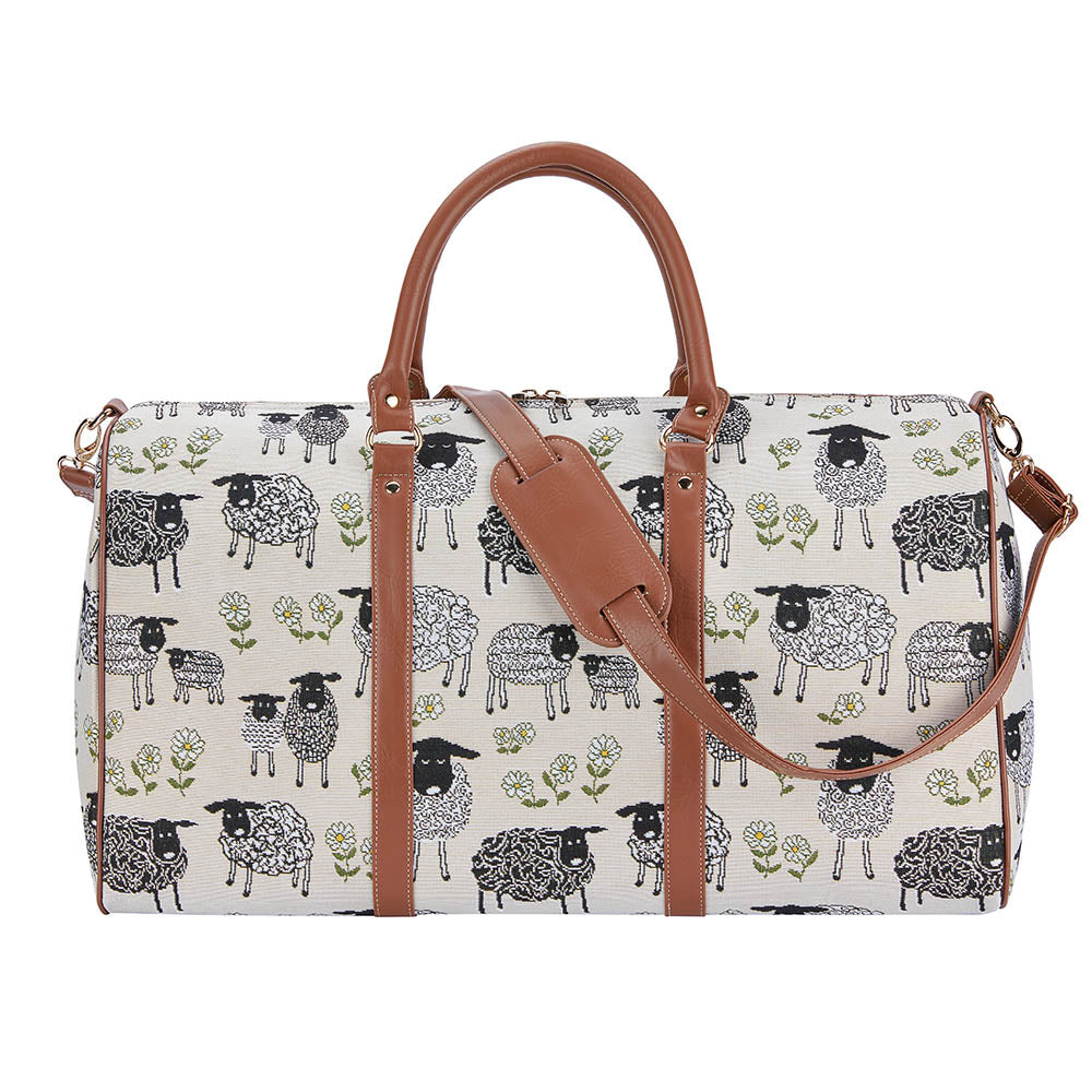 Spring Lamb Beige Big Holdall/Duffel Bag