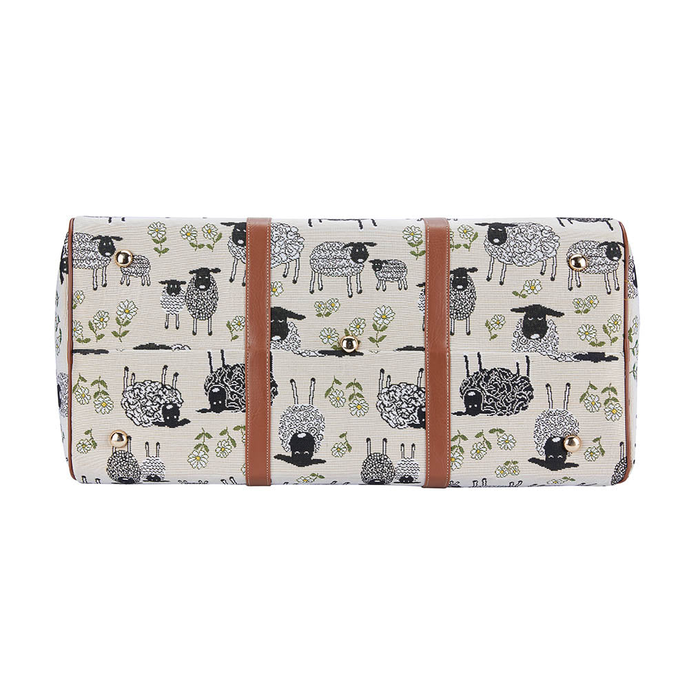 Spring Lamb Beige Big Holdall/Duffel Bag