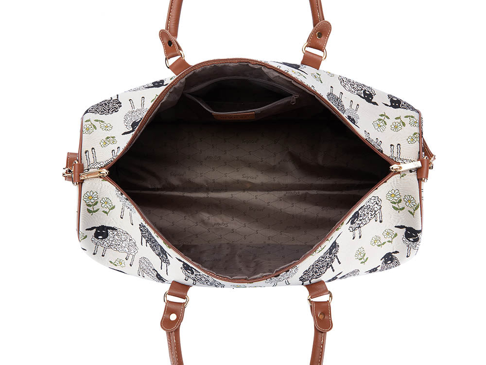 Spring Lamb Beige Big Holdall/Duffel Bag