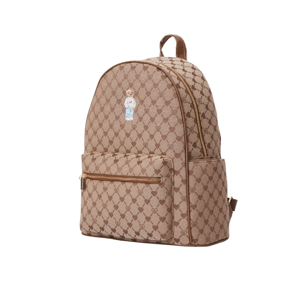 Signare London - B-Loved Big Rucksack On Beige Monogram