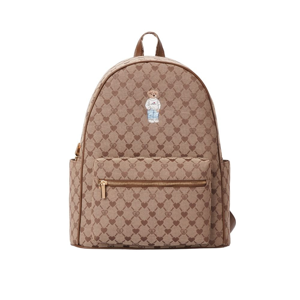 Signare London - B-Loved Big Rucksack On Beige Monogram