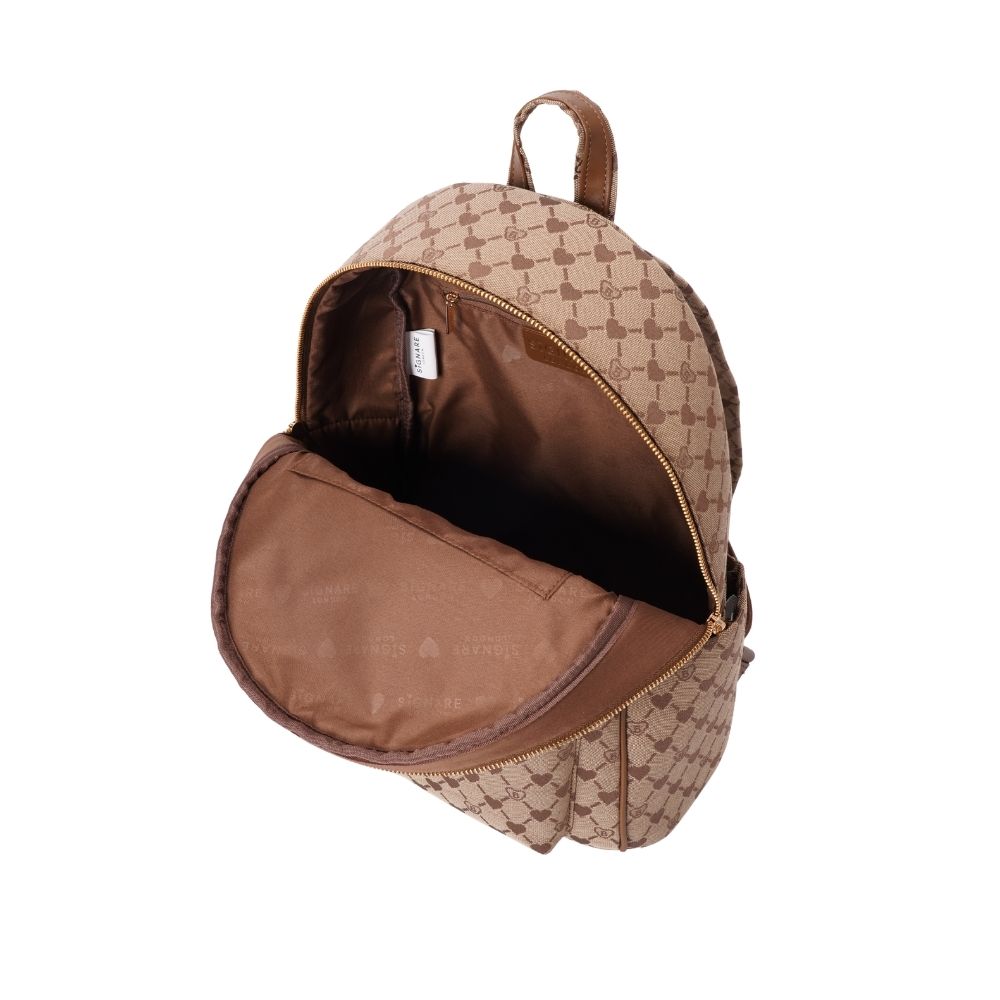 Signare London - B-Loved Big Rucksack On Beige Monogram
