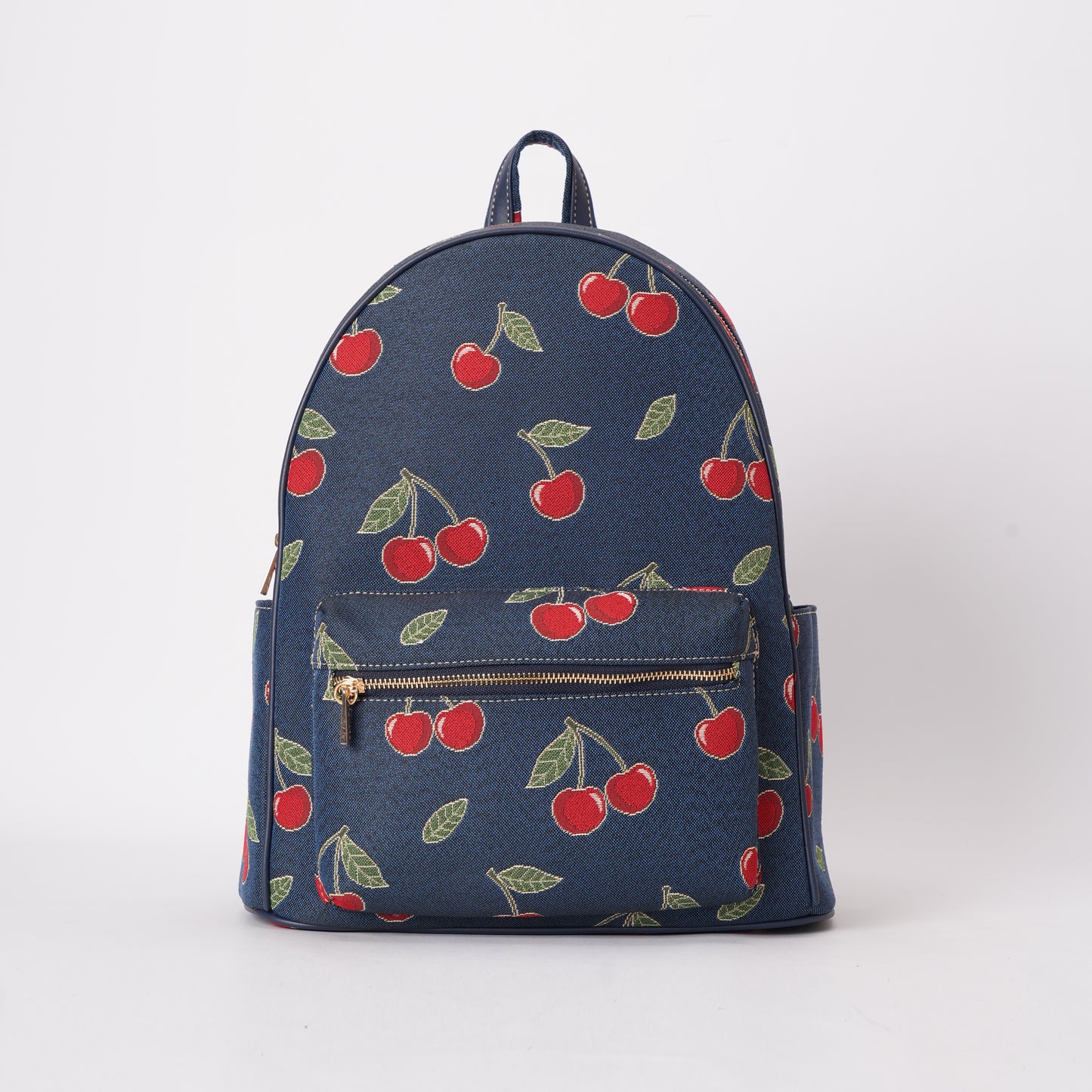 Signare London - Cherry Denim Blue Big Rucksack