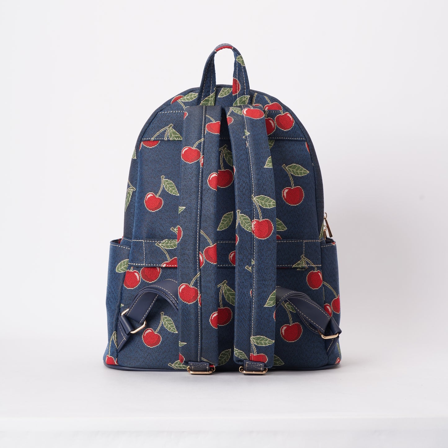 Signare London - Cherry Denim Blue Big Rucksack