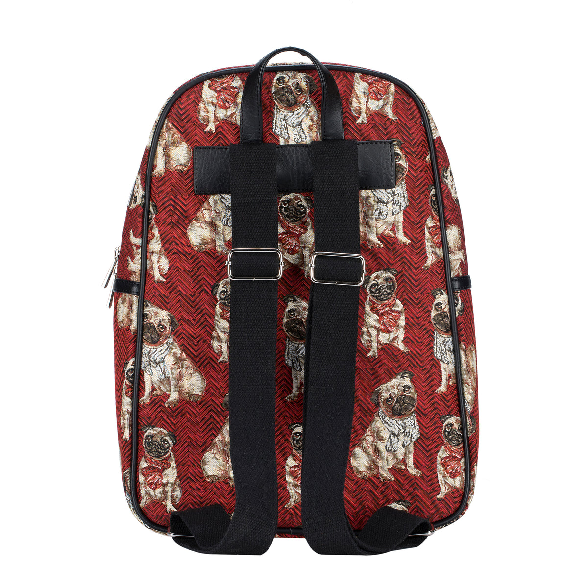 Pug Dog Animal Design Red Backpack