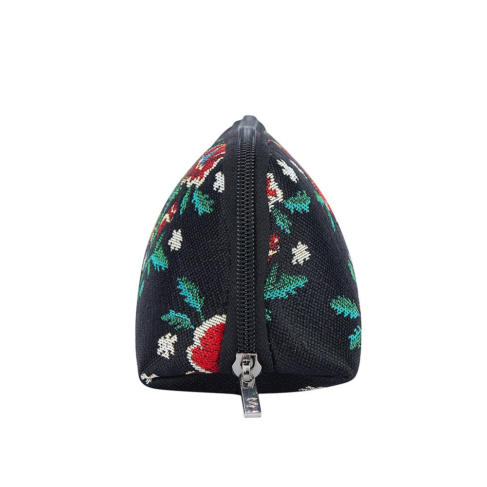 Frida Kahlo Poppy Black Makeup Brush Bag