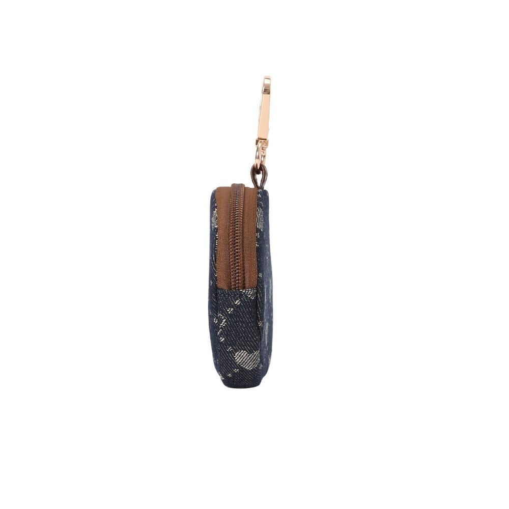 Signare London - B-Loved Bear Denim Blue Bubble Zip Purse Charm