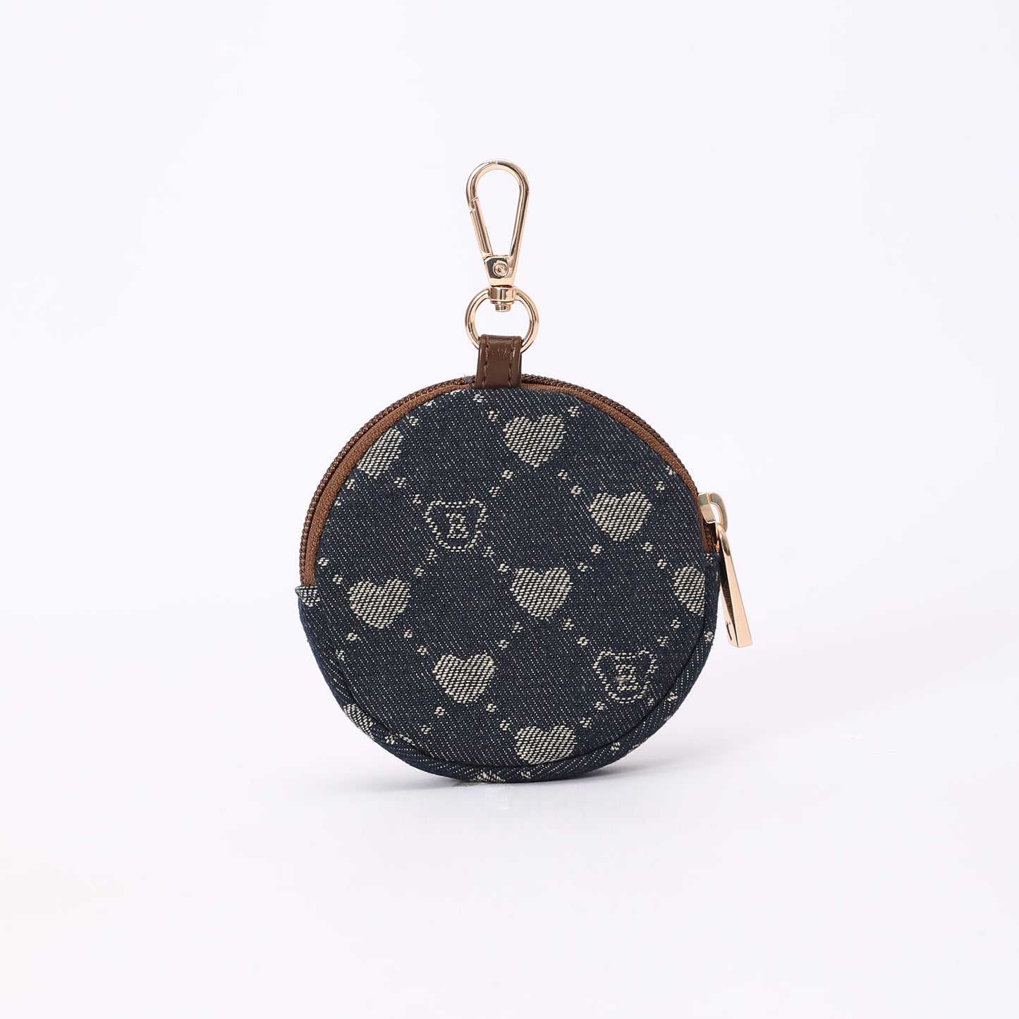 Signare London - B-Loved Bear Denim Blue Bubble Zip Purse Charm
