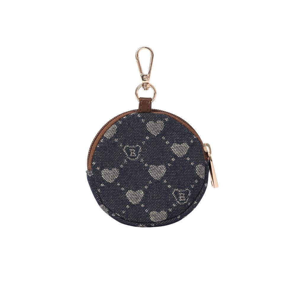 Signare London - B-Loved Bear Denim Blue Bubble Zip Purse Charm