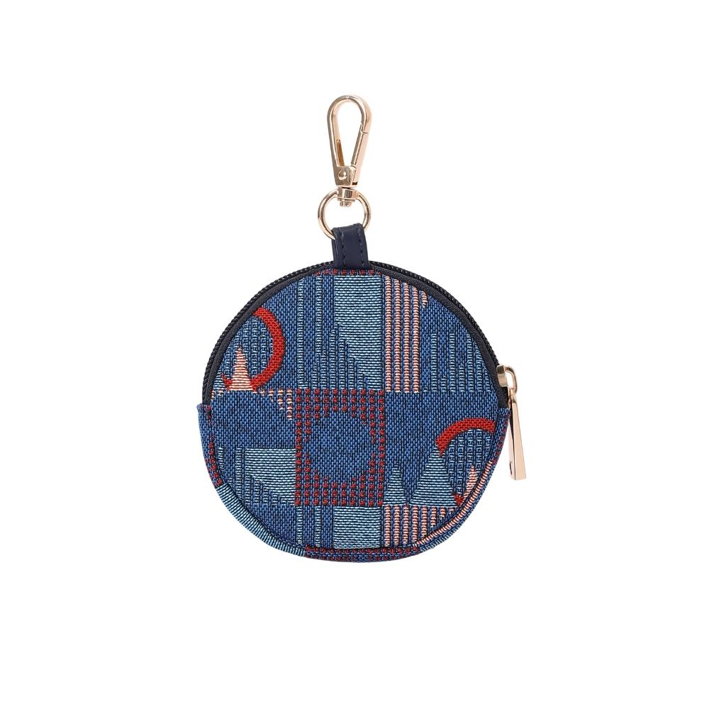 Signare London - Bubble Zip Purse Charm TfL Piccadilly Moquette Mind The Gap