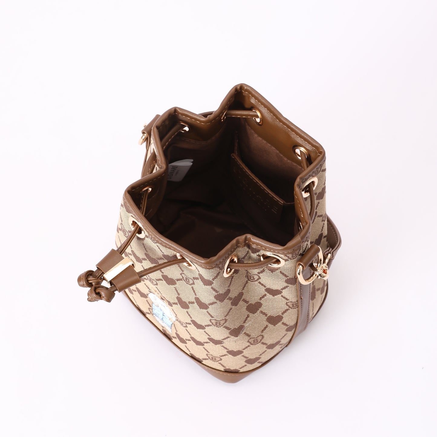 Signare London - B-Loved Bear Beige Bucket Handbag