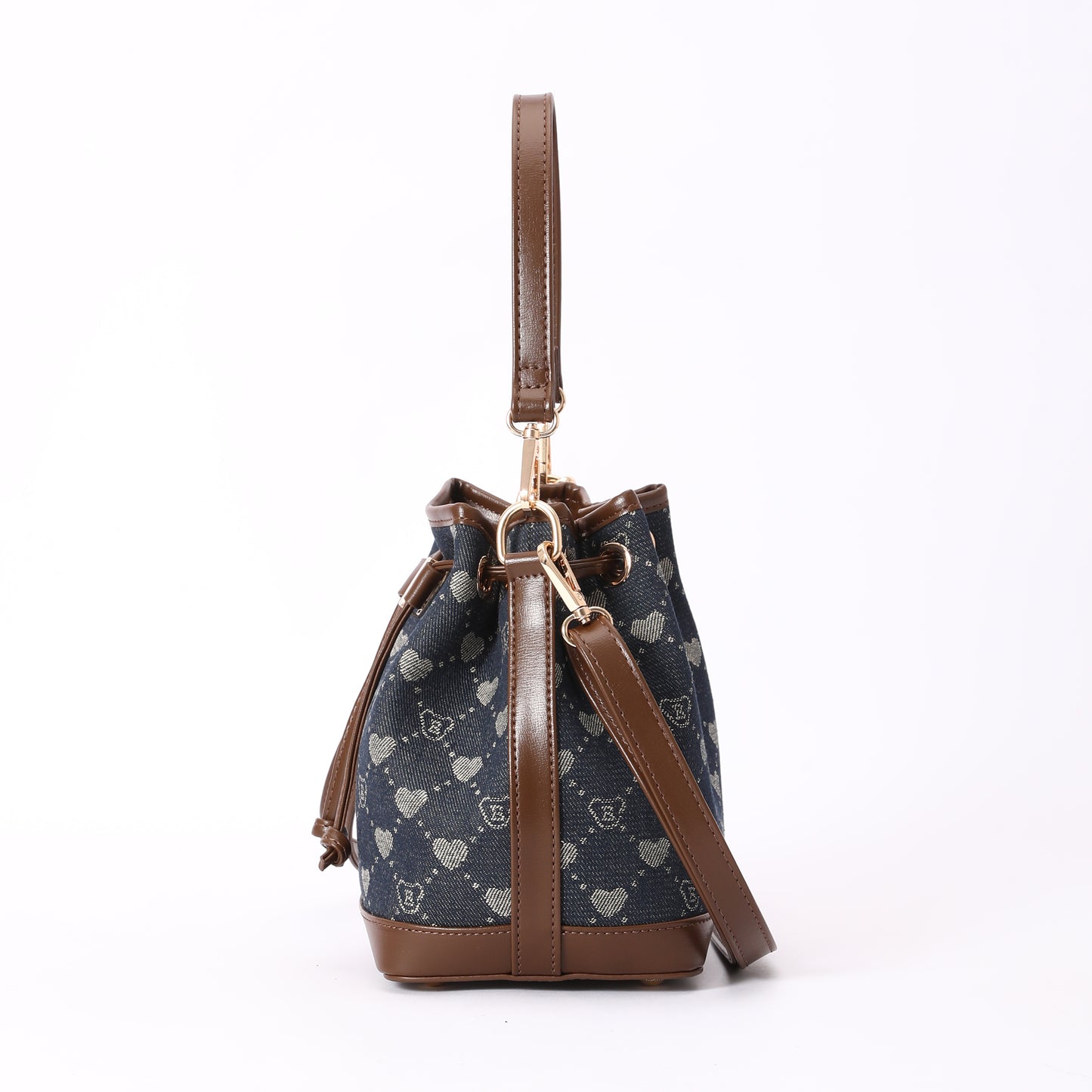 Signare London - B-Loved Bear Denim Blue Bucket Handbag