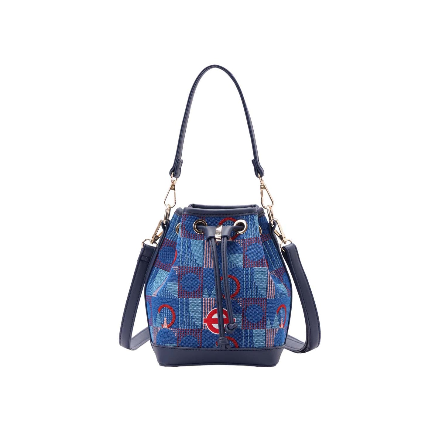 Bucket Handbag TfL Piccadilly Moquette Red Roundel