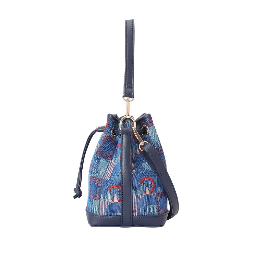 Bucket Handbag TfL Piccadilly Moquette Red Roundel