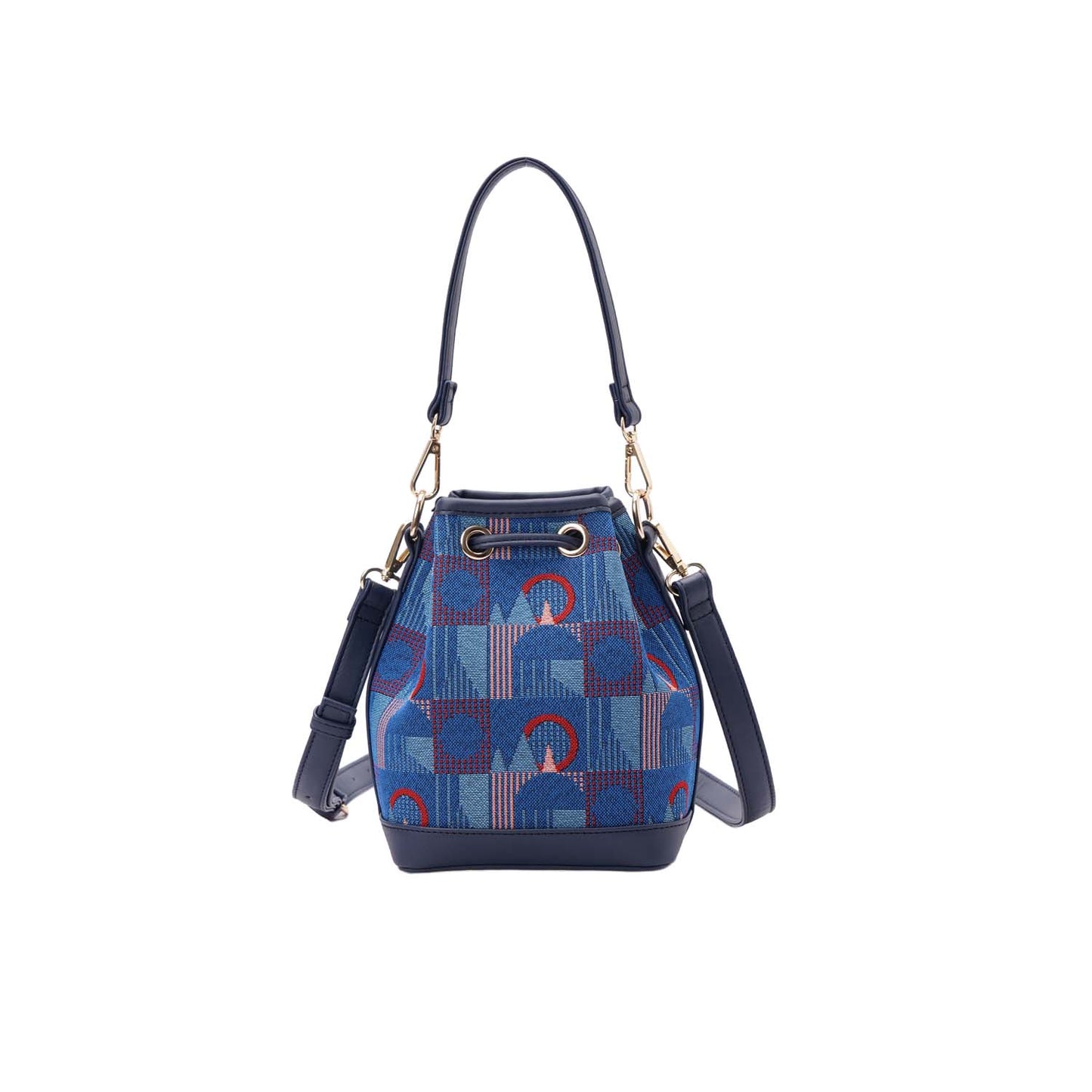Bucket Handbag TfL Piccadilly Moquette Red Roundel