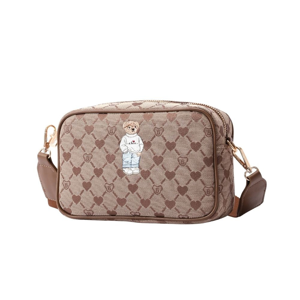 B-Loved Bear Beige Camera Crossbody Bag