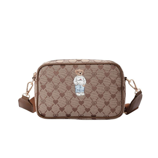 B-Loved Bear Beige Camera Crossbody Bag