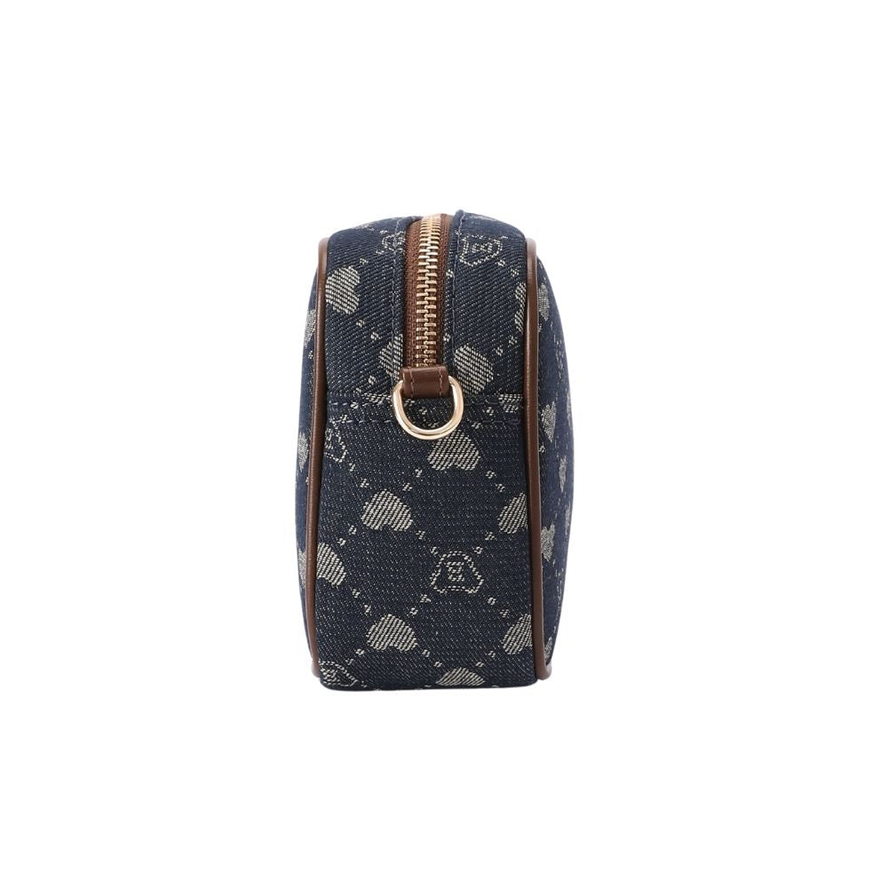 B-Loved Bear Blue Denim Camera Crossbody Bag