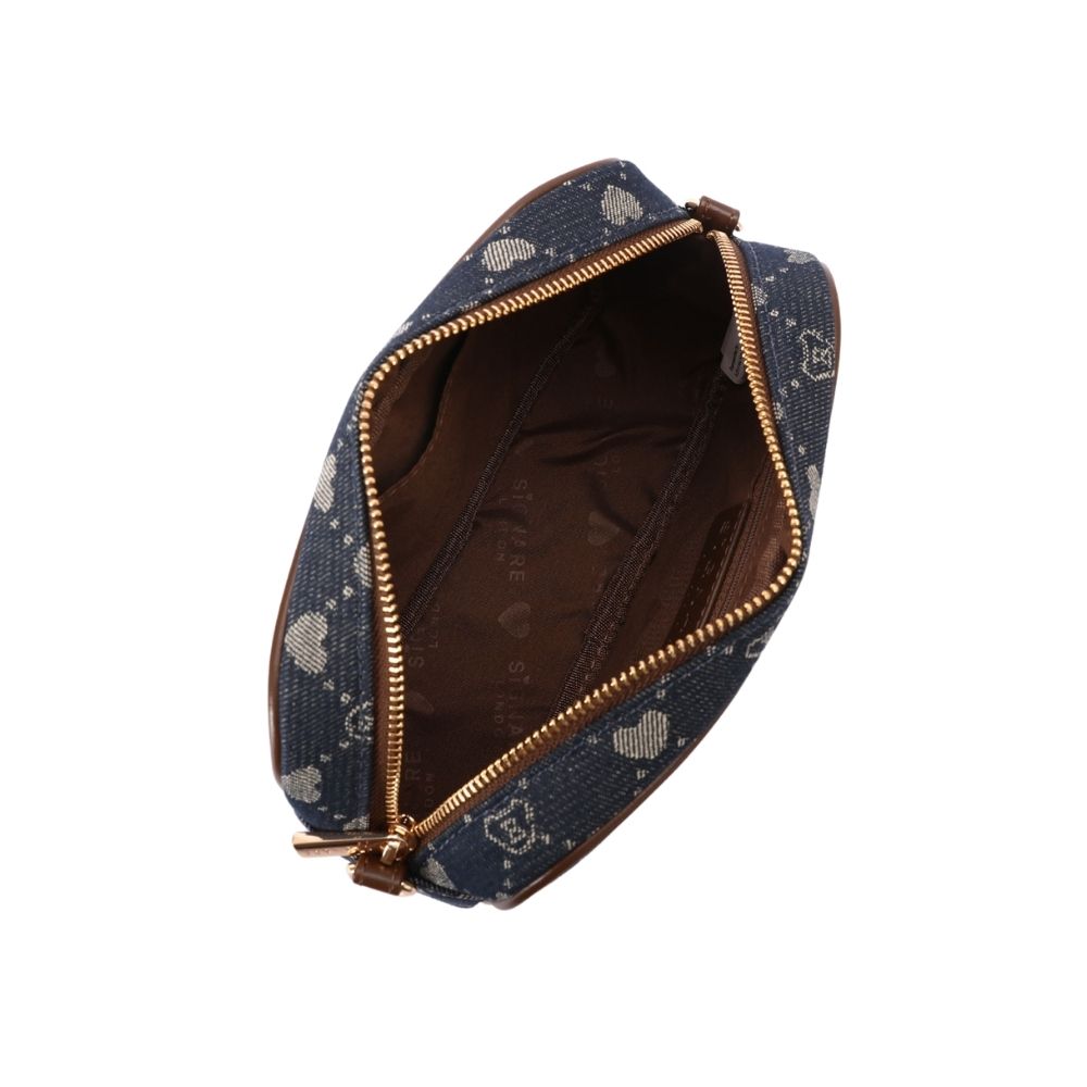 B-Loved Bear Blue Denim Camera Crossbody Bag