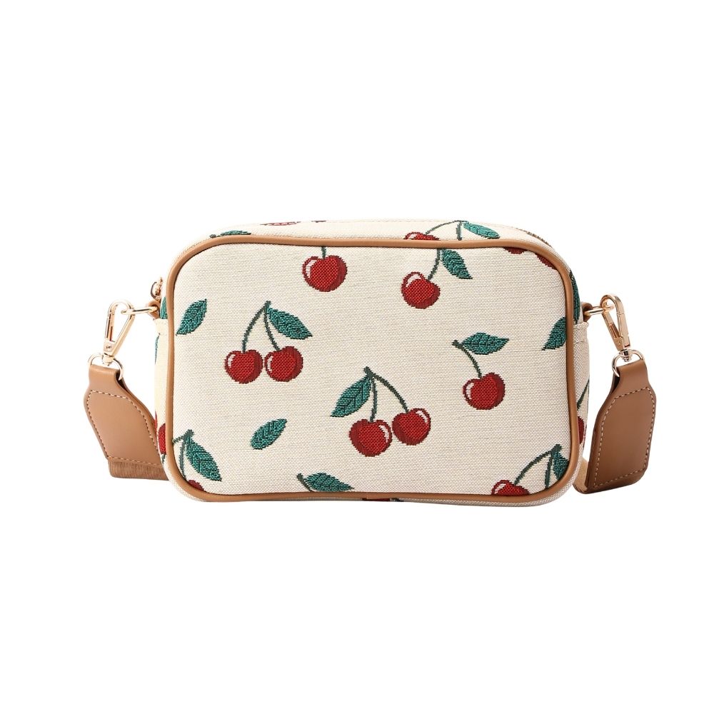 Cherry Cream Camera Crossbody Bag