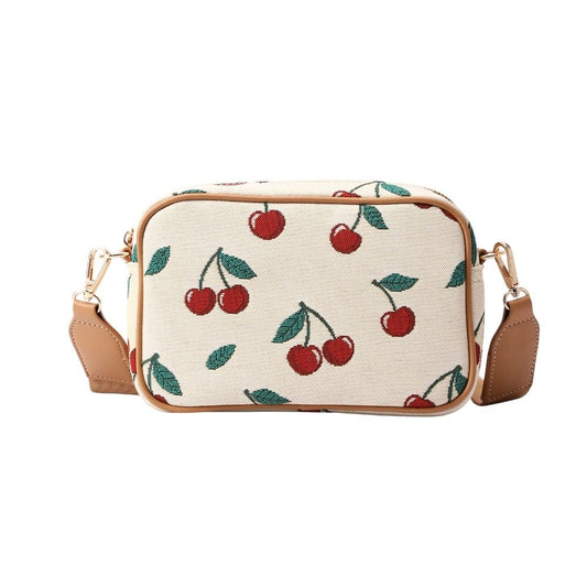 Cherry Cream Camera Crossbody Bag