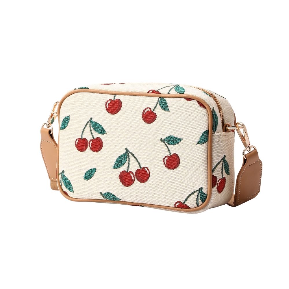 Cherry Cream Camera Crossbody Bag