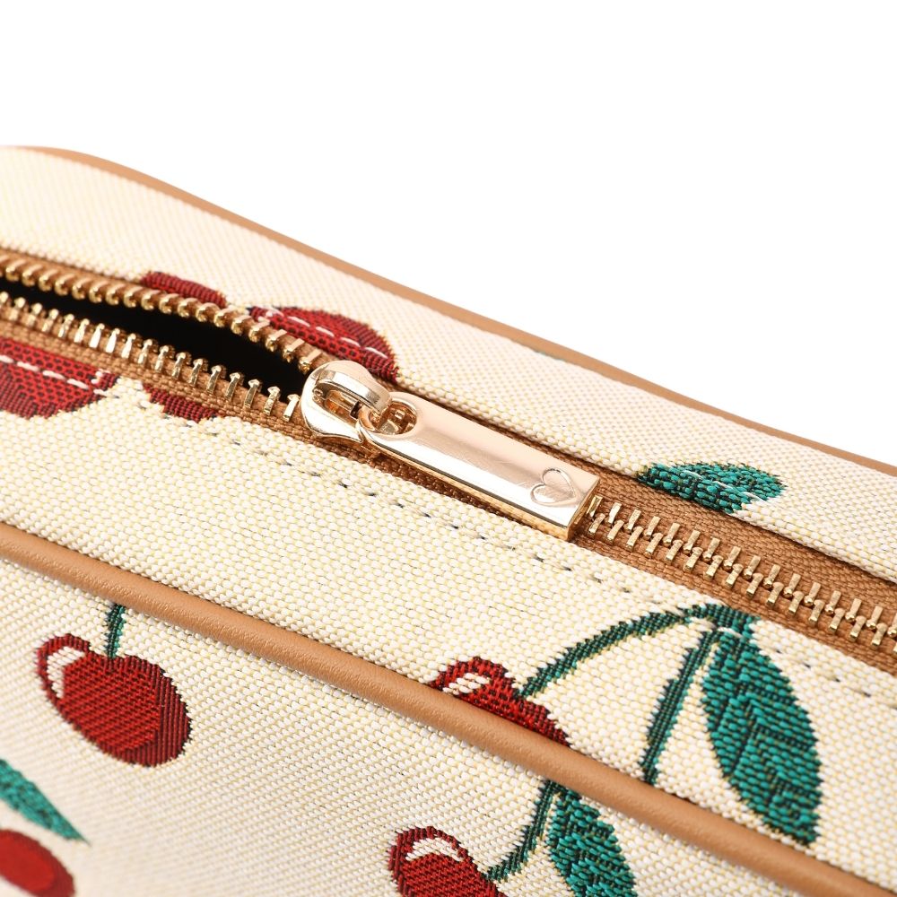 Cherry Cream Camera Crossbody Bag