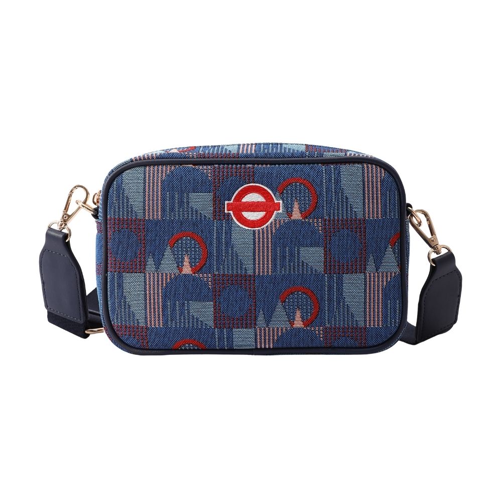 TfL Piccadilly Moquette Red Roundel Camera Crossbody Bag