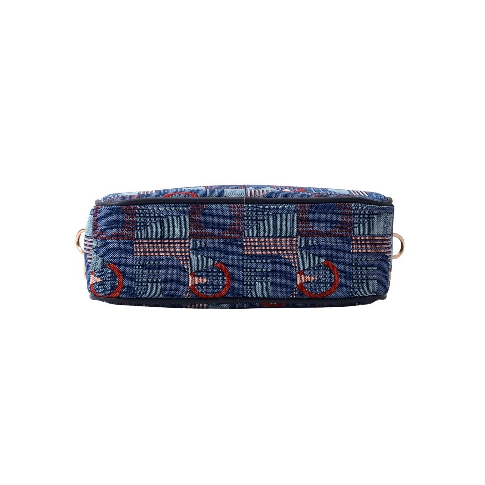 TfL Piccadilly Moquette Red Roundel Camera Crossbody Bag
