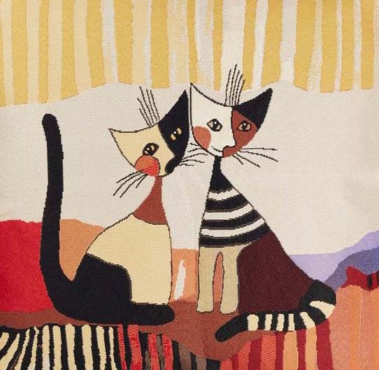 Cappia Cat Rosina Cat Design Home Pillow Case/ Cushion Cover 18x18 Inch
