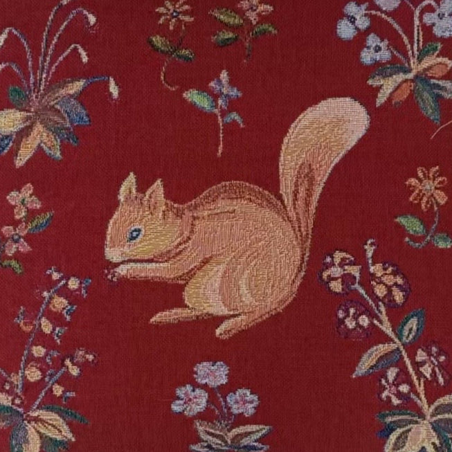 Cushion Cover Art Squirrel Dark Red Pillowcase 18 x 18 inch