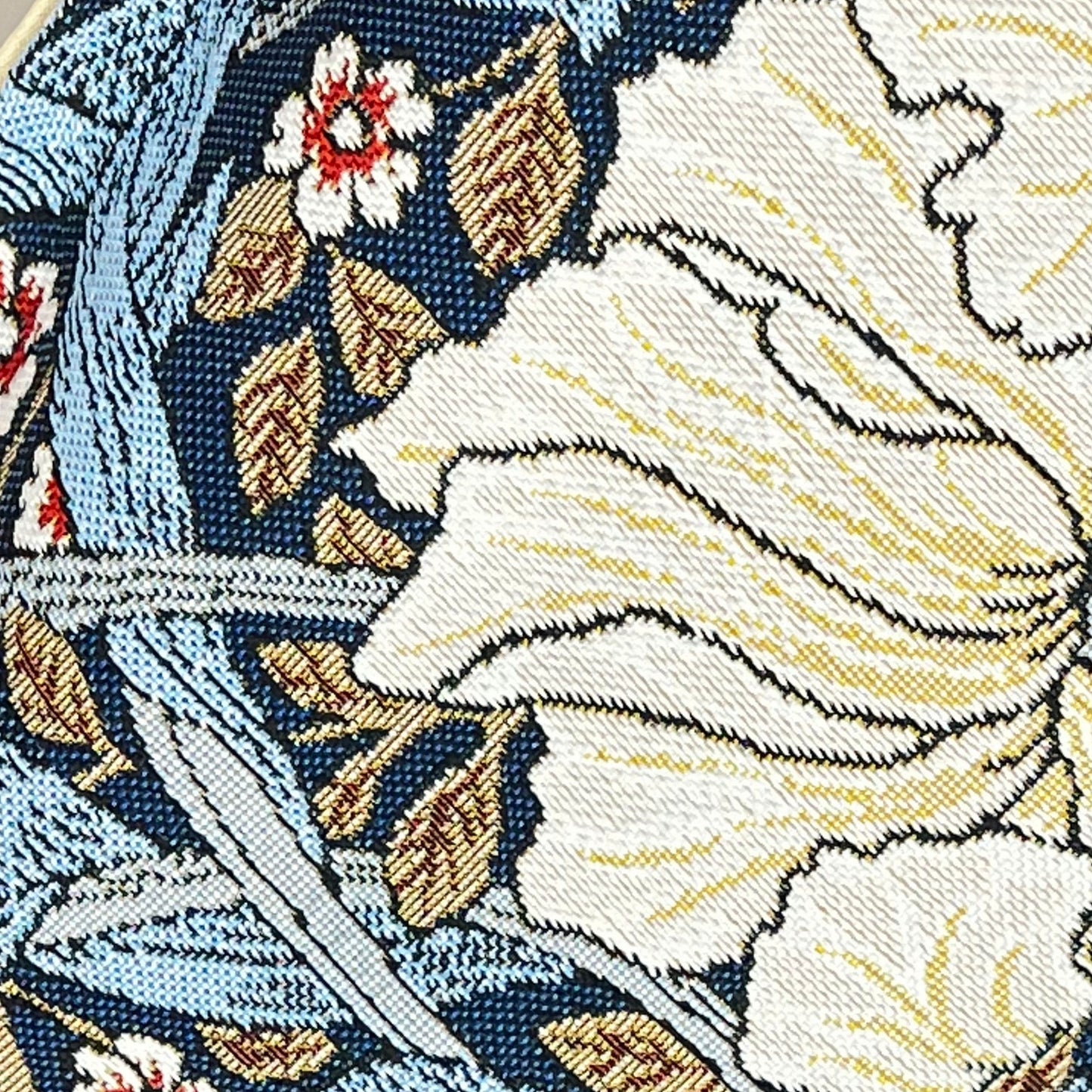 William Morris Pimpernel And Thyme Blue Panelled Pillowcase/Cushion Cover 18x18 Inch