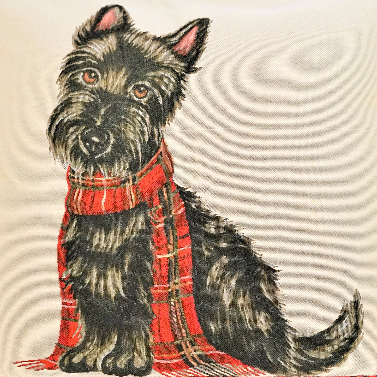 Panel Scottie Pillowcase/Cushion Cover 18x18 Inch