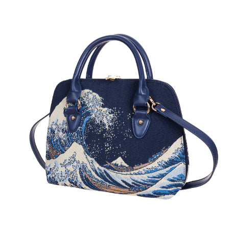The British Museum - Great Wave off Kanagawa Convertible Top Handle Purse Handbag