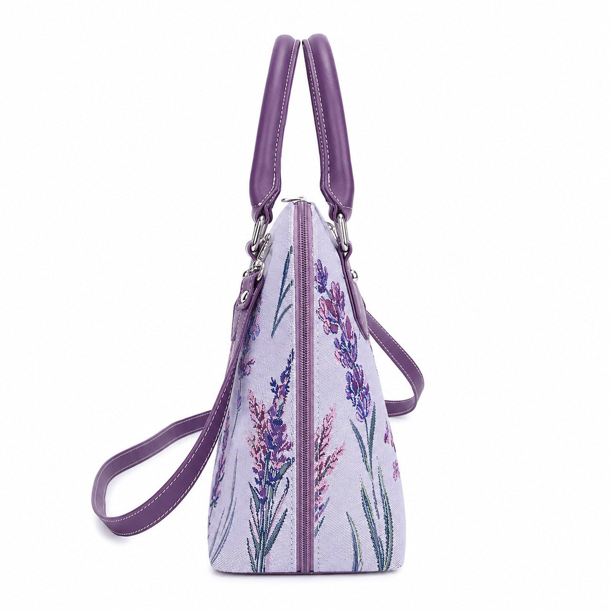 Lavender Convertible Top Handle Bag